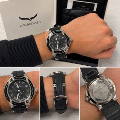 Aquaswiss Bolt L Diamond Black Swiss Made Men s Watch w/ Box