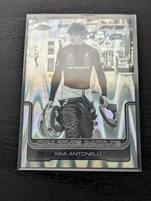 2025 Topps Chrome Formula 1 - F1 On The Move Kimi Antonelli #185 Black & White