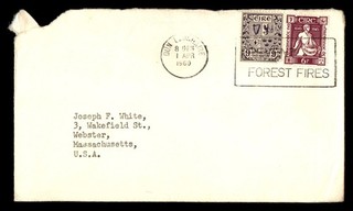 Mayfairstamps Ireland 1960 Dun Laughaire to USA Prevent Forest Fires Cover cca_7