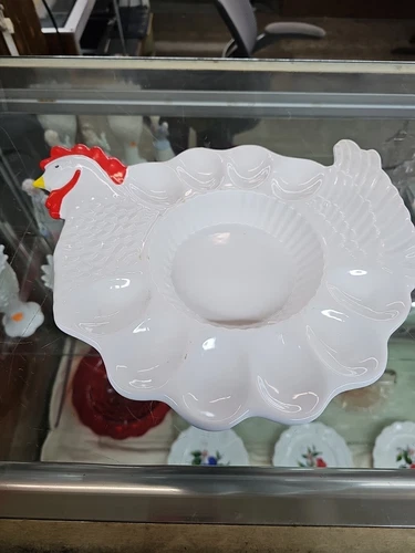 Ceramic Chicken Egg Plate