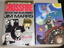 Jim Marrs SIGNED Crossfire JFK Behold a Pale Horse William Cooper Unrevised Zion