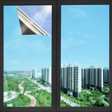 Window Privacy Film One Way Window Tint for Home, Removable Reflective Film -LYY