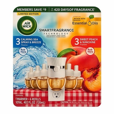 AIRWICK Plug in Scented Oil Air Freshener  1 Warmer + 6 Refills