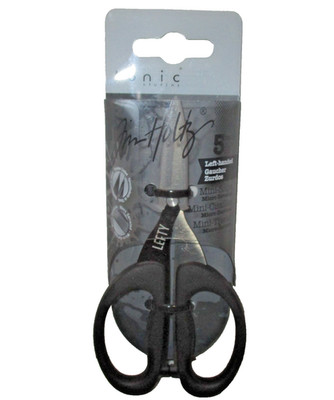 Tim Holtz Non Stick Titanium Micro Serrated Mini Snips 5'' Left Handed Scissors