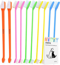Double Headed Pet Dog Toothbrush for Small Dogs/Soft Bristles Puppy Long Handle