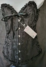 Dreamburn Bustier Corset Steam Punk Lace Up Lingerie Size 18 + Matching Thong