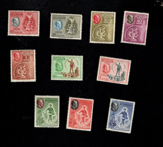 Ecuador sc#509 13 C193 7 (1948) Complete MNH