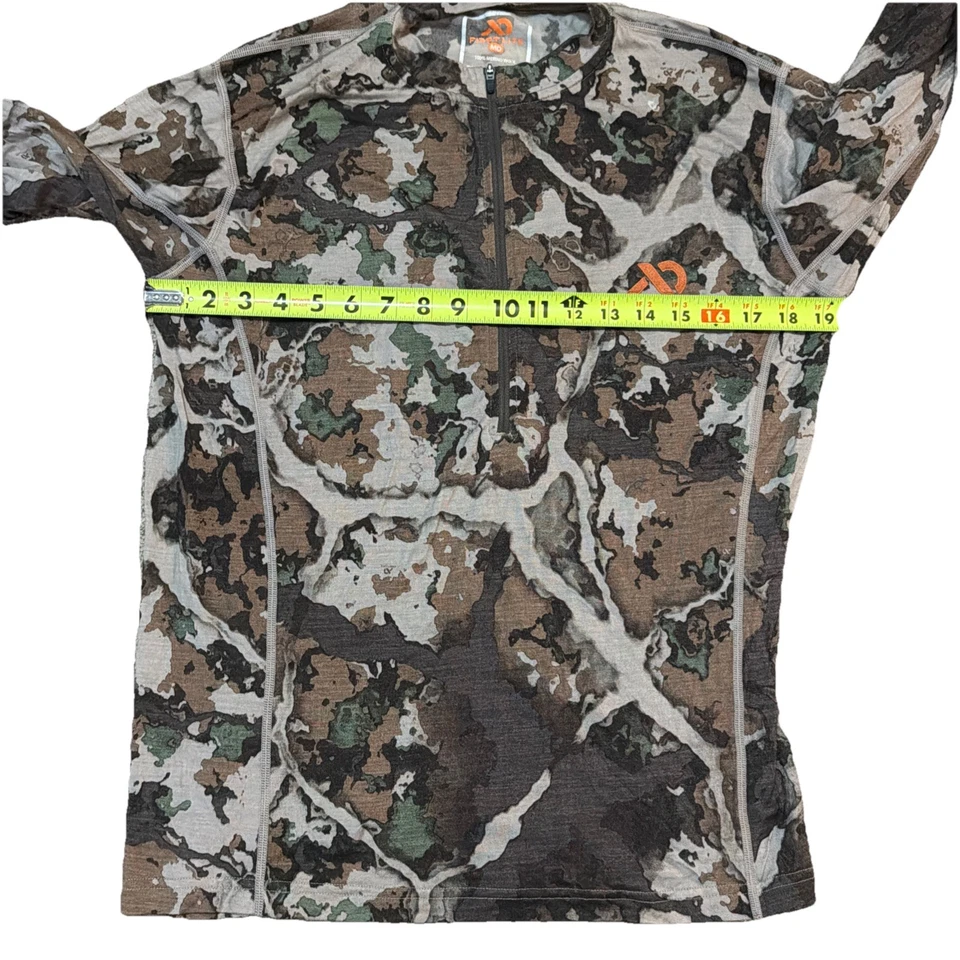 First Lite Men’s 100% Merino Wool Medium 1/4 Zip Base Layer Hunting Shirt - Image 2 of 4