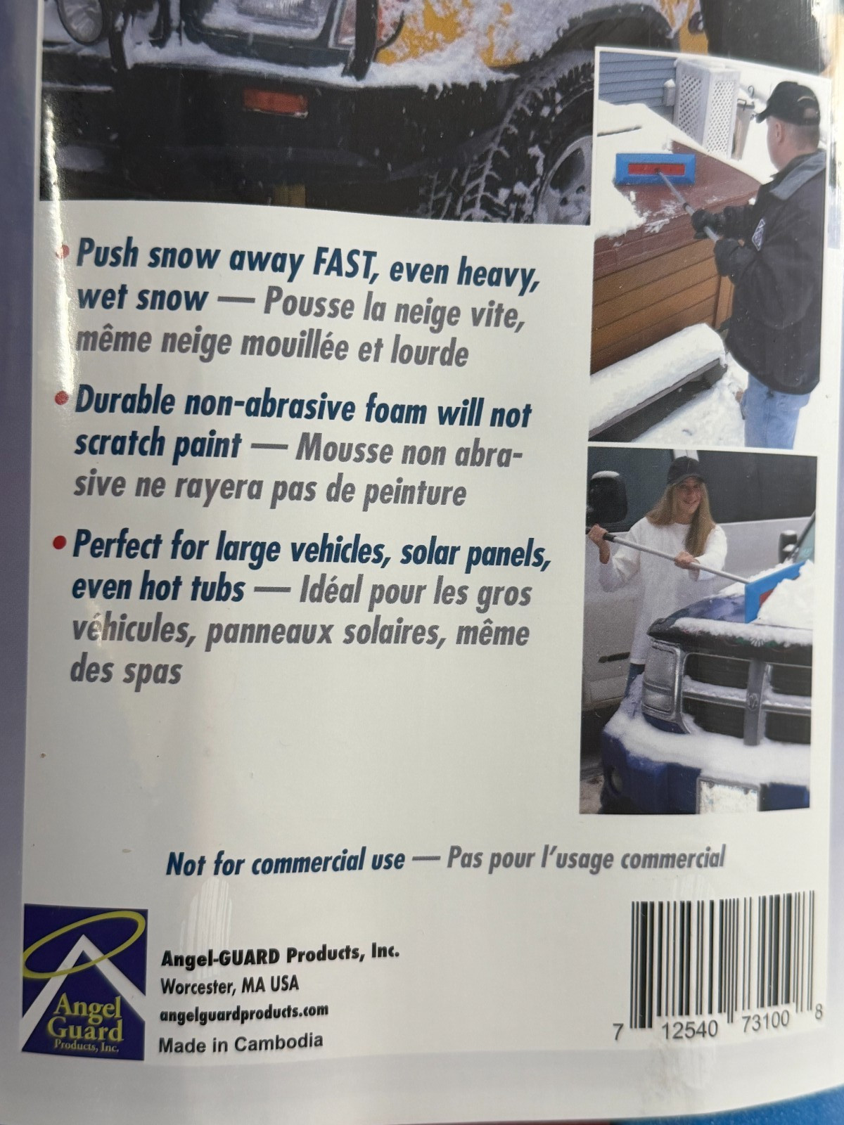 HD SNOBRUM Automobile Snow Broom Comfort grip Telescoping Handle