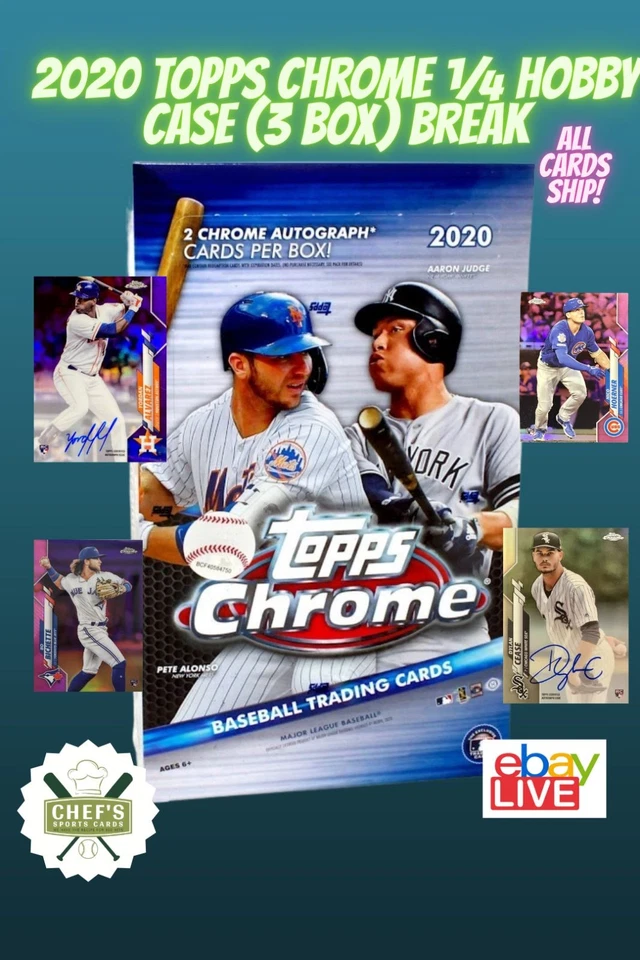 2020 TOPPS CHROME BASEBALL 1/4 HOBBY CASE (3 BOX) BREAK #4
