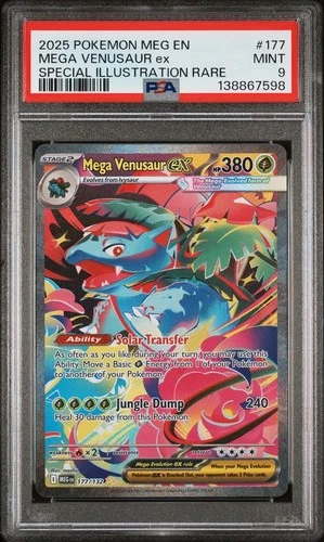 2025 POKEMON MEG EN-MEGA EVOLUTION #177 MEGA VENUSAUR EX PSA 9 MINT