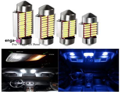 C5W C10W Festoon LED Bulbs - 31mm To 43mm CANBUS COB For Interior & Number Plate