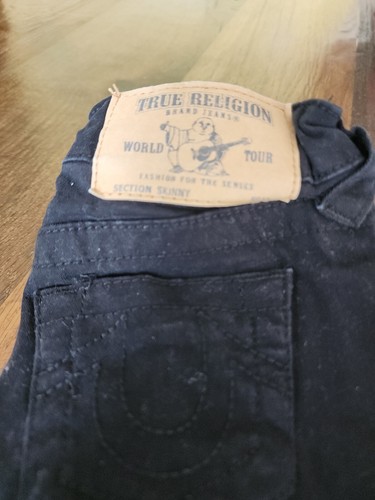True Religion Boys Black Straight Leg Jeans, Size 4 J66 - Picture 7 of 11