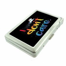 Estuche para cigarrillos Rainbow Unicorn Em9 tamaño 100 con billetera de metal encendedor incorporado