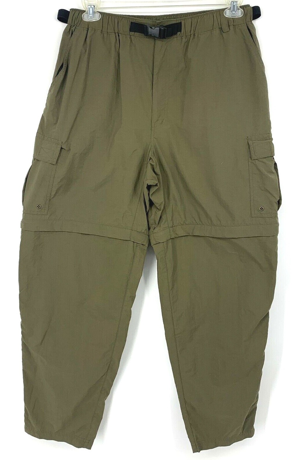 REI Mens Convertible Hiking Pants Nylon Green Belted … Gem