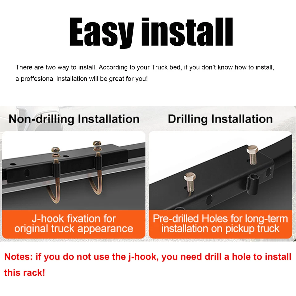 Rack de teto ajustável para Ford Pickup cama empreiteiros escada caiaque madeira rack - Imagem 3 de 4