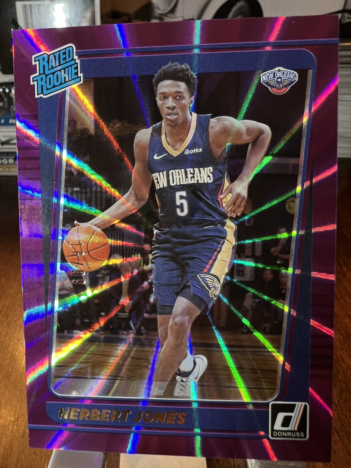 Herbert Jones 2021-22 Donruss #207 Purple Laser Rated Rookie Rc #/99 Pelicans SP