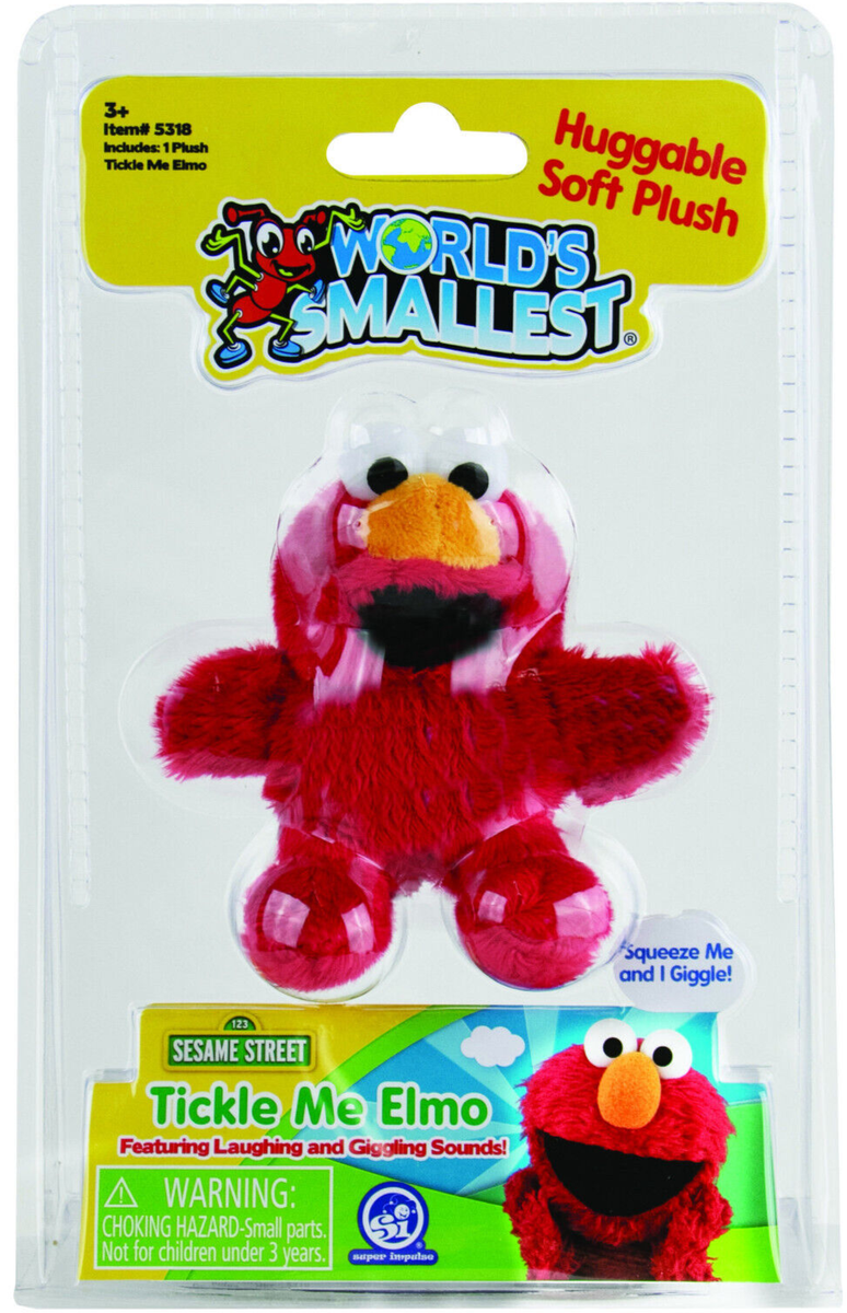 Worlds Smallest Tickle Me Elmo Plush Doll Miniature Talking