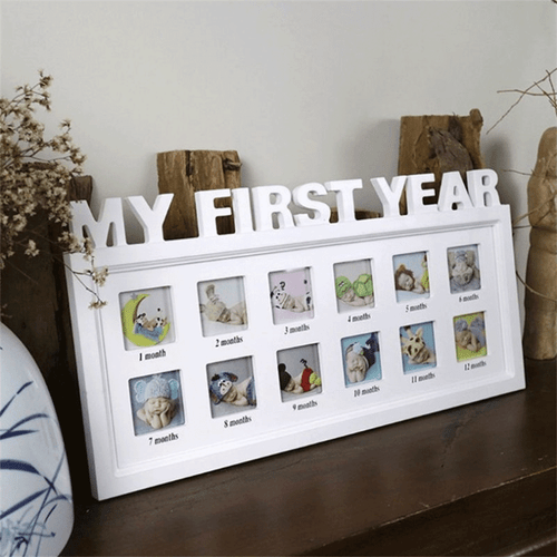 12 Months Picture Newborn Baby My First Year Photo Frame Girls Boys - Picture 9 of 16