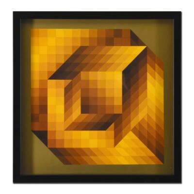 Victor Vasarely (1908-1997), ''Axo-44 (1968)'' Framed Art