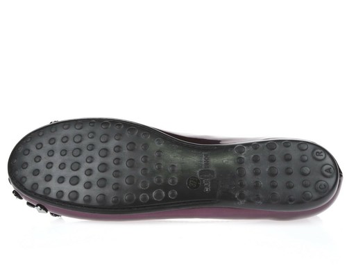 The Original Car Shoe Women Purple Studded Patent Leather Ballet Flats Size 37.5 - Picture 5 of 5