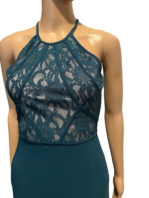 Whimsigoth Dark green sparkle long formal dress 3/4 Halter Neck | eBay Whimsigoth Dark green sparkle long formal dress 3/4 Halter Neck | eBay