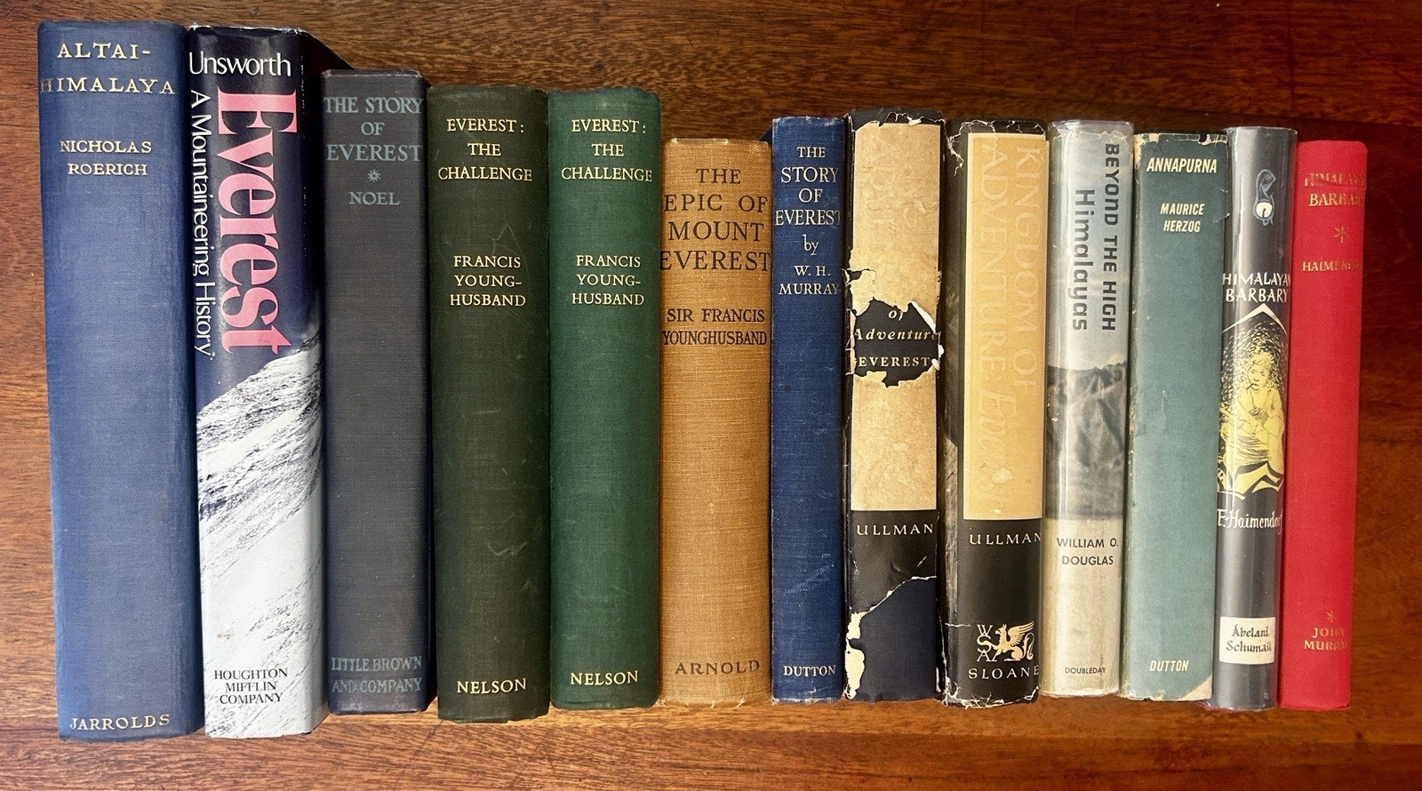 Collection of Books on Everest, Climbing, Himalayas, Tibet, 1st Ed.