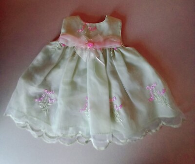 Vintage Bryan Baby Girl Dress 0-3 Mos Mint green w/cotton candy pink  flowers  | eBay