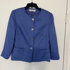 Tahari Arthur S. Levine Business Career Jacket Blazer Periwinkle Sz 12