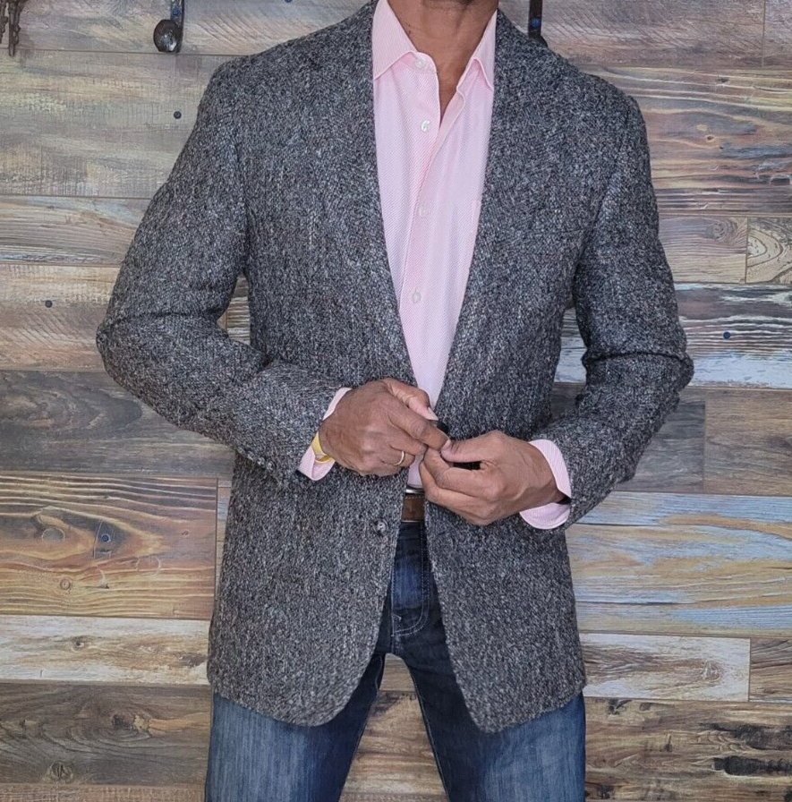 Vintage J. Riggins USA Wool Blend Gray Geometric Blazer Sport Jacket ...