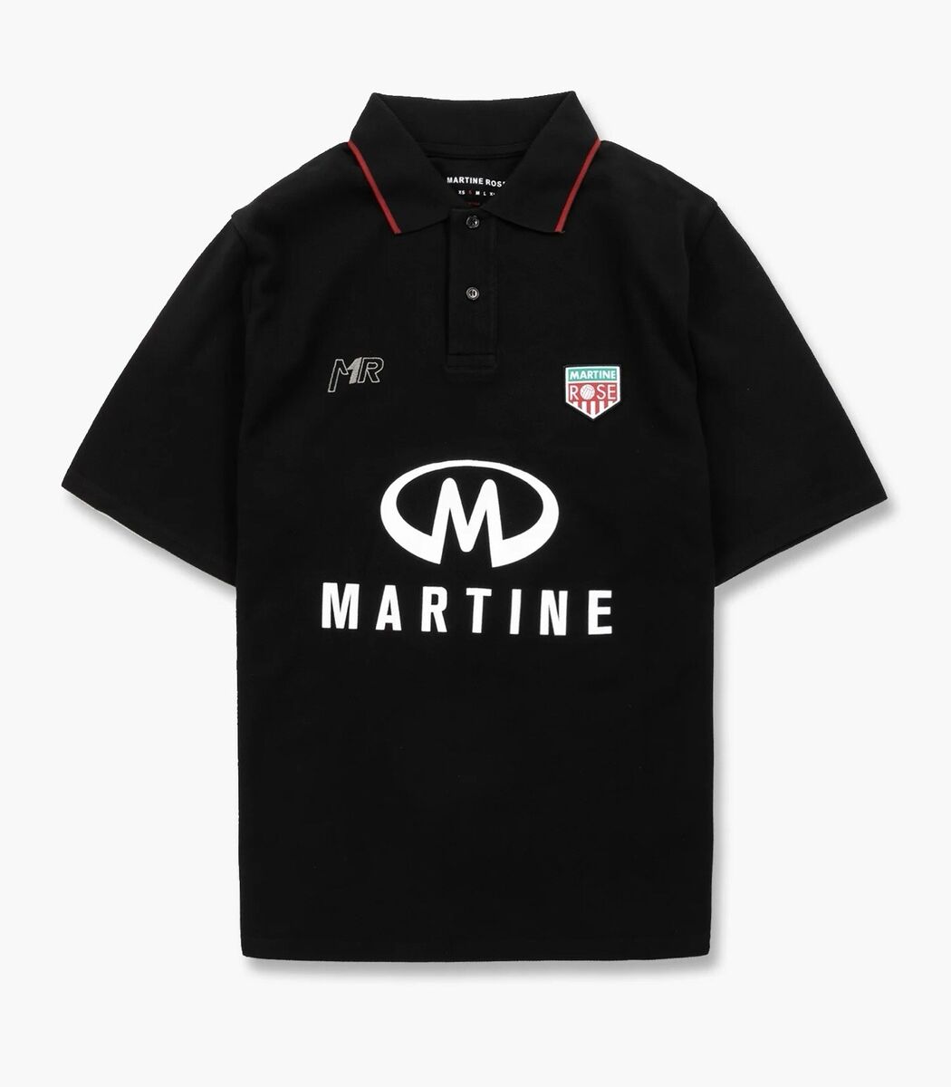 Martine Rose Football Polo Shirt Black Size XL Men Worn Once Martine Rose Football Polo Shirt Black Size XL Men Worn Once