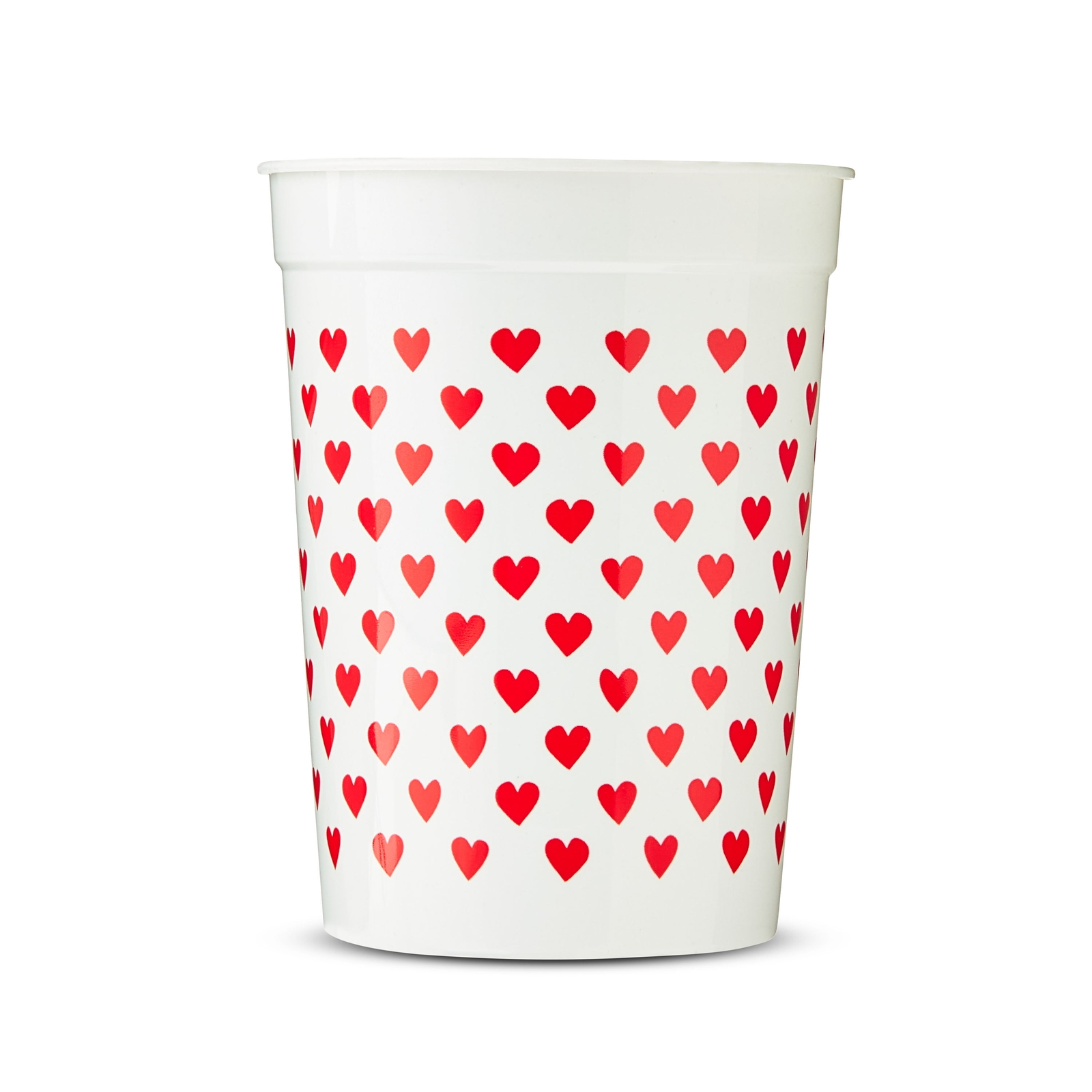 Valentines Day Red Hearts Plastic Cups 4 Pack by [Brand]  