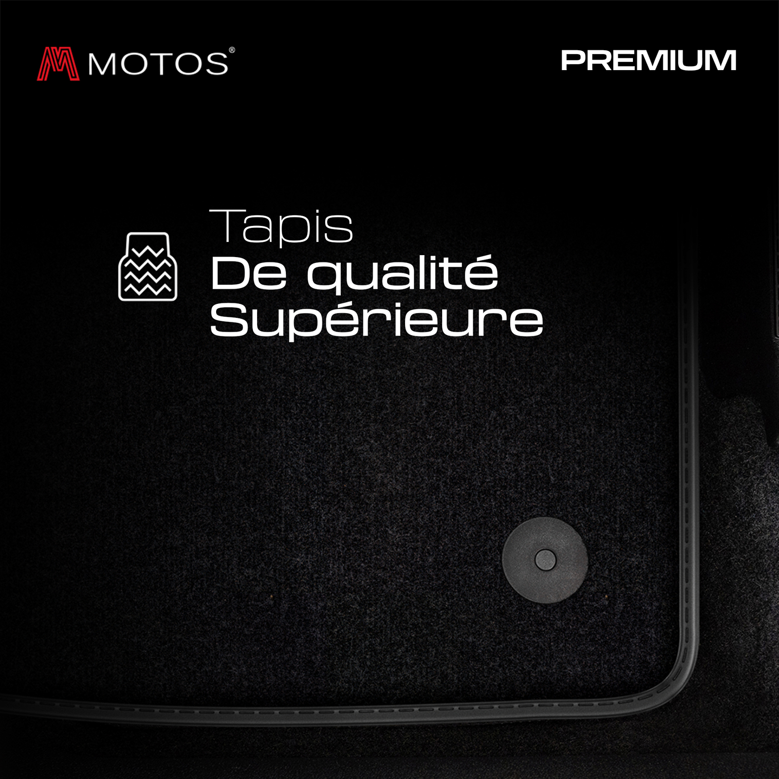 Tapis de sol velours premium BM14-1 finition cuir noir pour BMW X5 E53 - 2