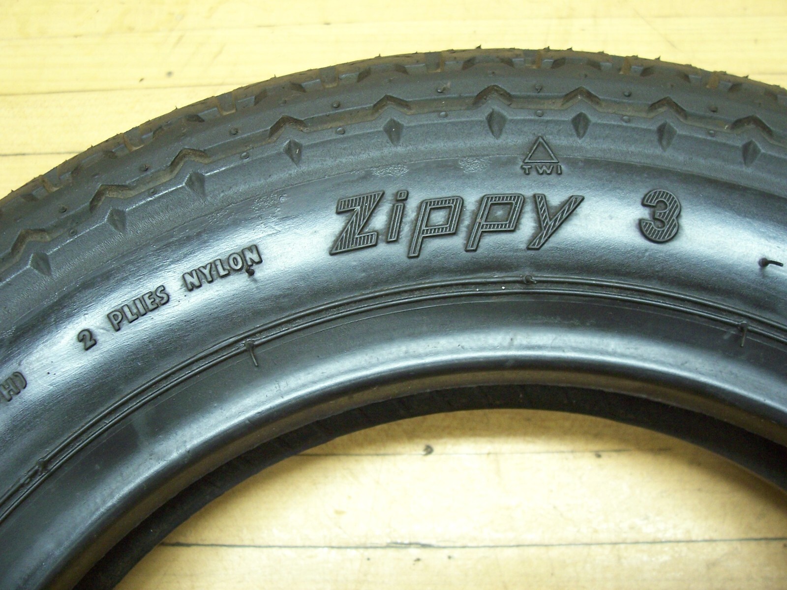 Vintage ZIPPY 3 NOS Continental Tire 3.50-10 Mini Bike Scooter Motorcycle 10" B