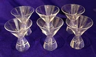 50's 6 Steuben Teardrop Martini Glasses