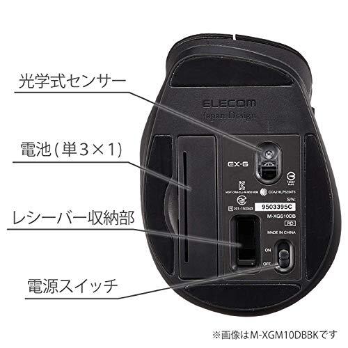 ELECOM Wireless Mouse Medium Size 5 Buttons Back and Forward Buttons ...