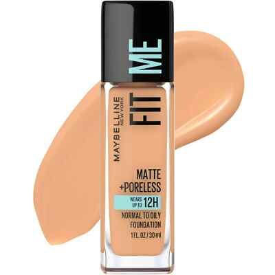 Maybelline Fit Me Matte+ Poreless Foundation 320- Natural Tan, 1 fl. oz.
