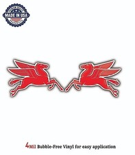 SET OF 2 MOBIL ONE PEGASUS VINYL STICKER DECAL FORMULA ONE RACING BUBBLE FREE 4M