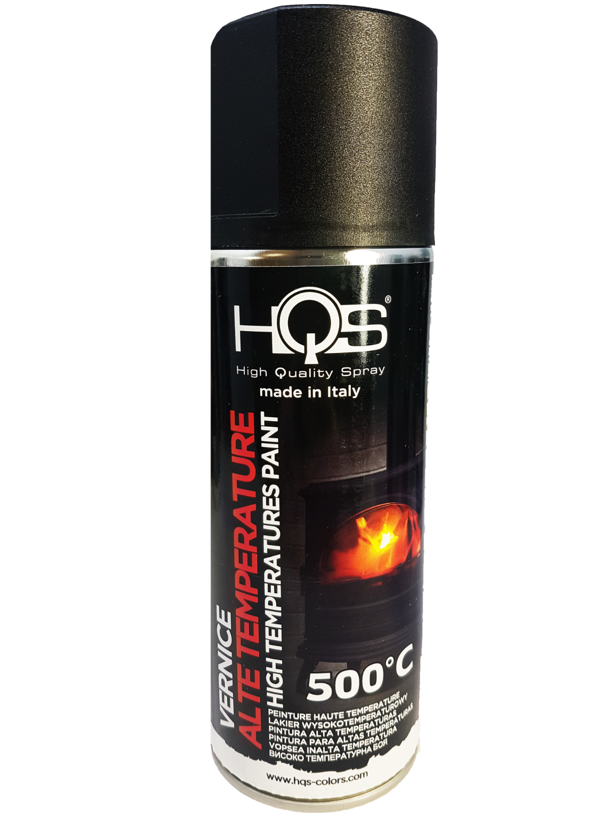 Vernice Spray HQS Alte Temperature Nero 400 ml per Auto