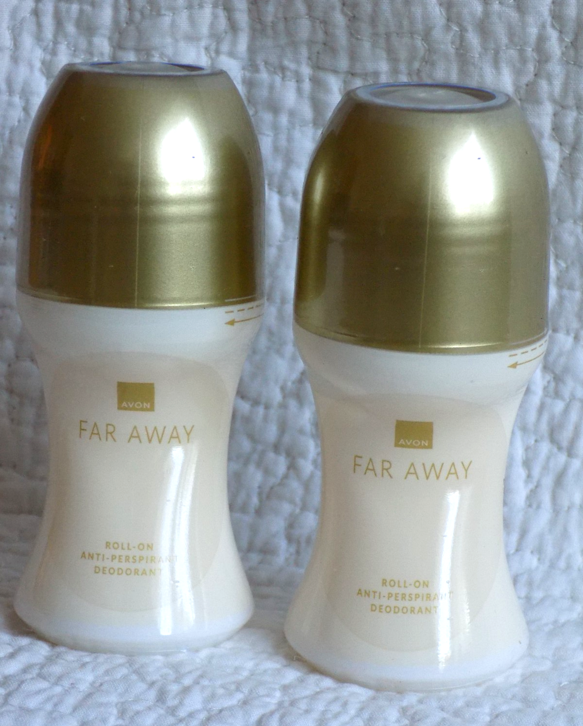 AVON 2 x FAR AWAY FOR HER ROLL ON ANTI-PERSPIRANT DEODORANTS 50ml each  *NEW*