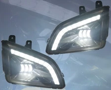 QSC Full LED Performance Fog Light Lamp Pair w/ LED Bar for Volvo VNL 2018+