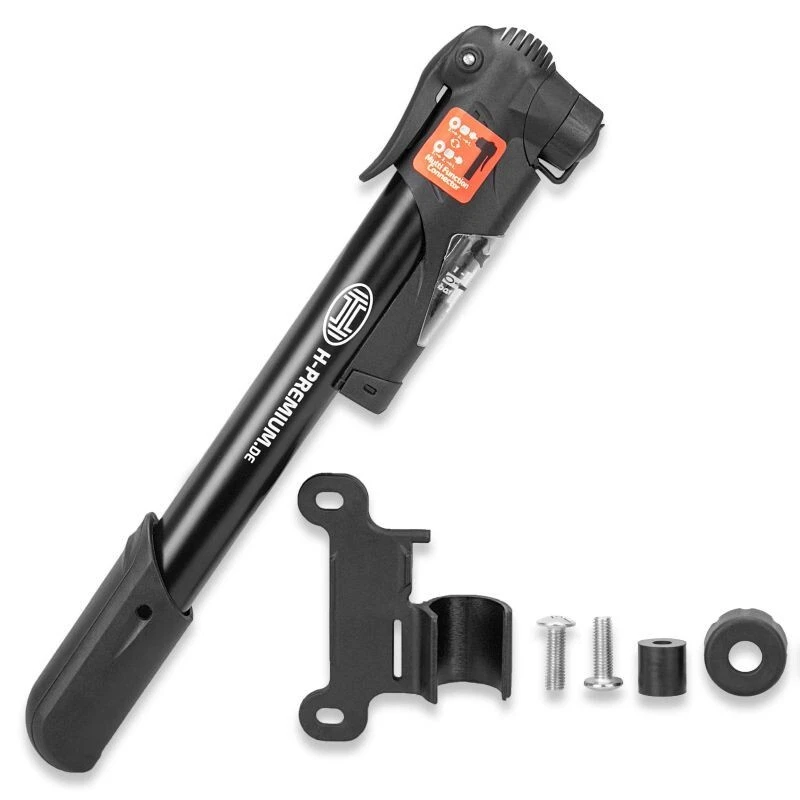Hand tire pump with best sale gauge
