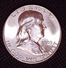 1949-P Benjamin Franklin Silver Half Dollar 50(c) Uncirculated #22