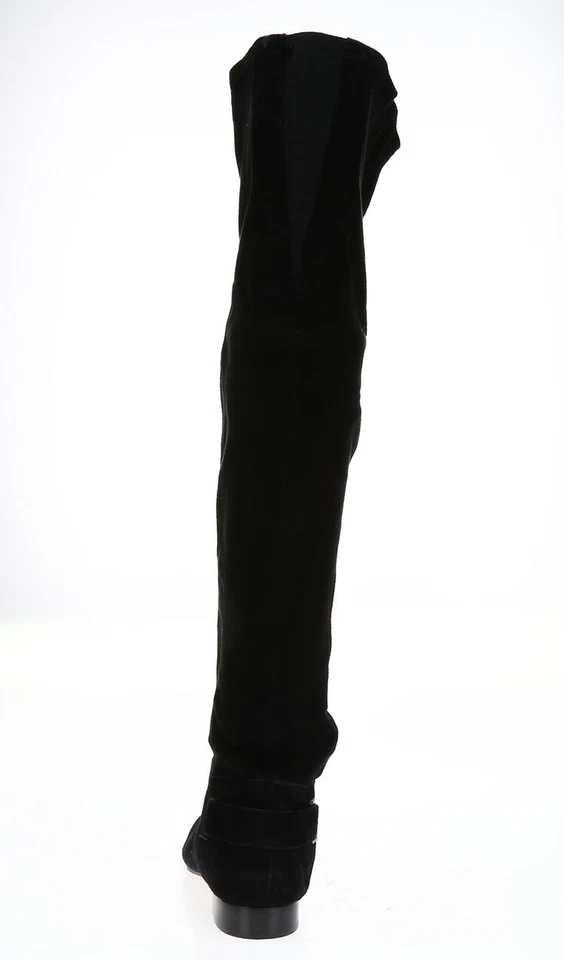 Botas French Connection para mujer negras de gamuza y tela sobre la rodilla talla 7 229119 Foto 2 de 4