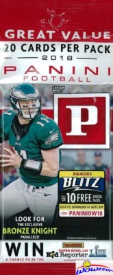 2018 Panini Football EXCLUSIVE Sealed HUGE JUMBO FAT Pack! Josh Allen RC YR!