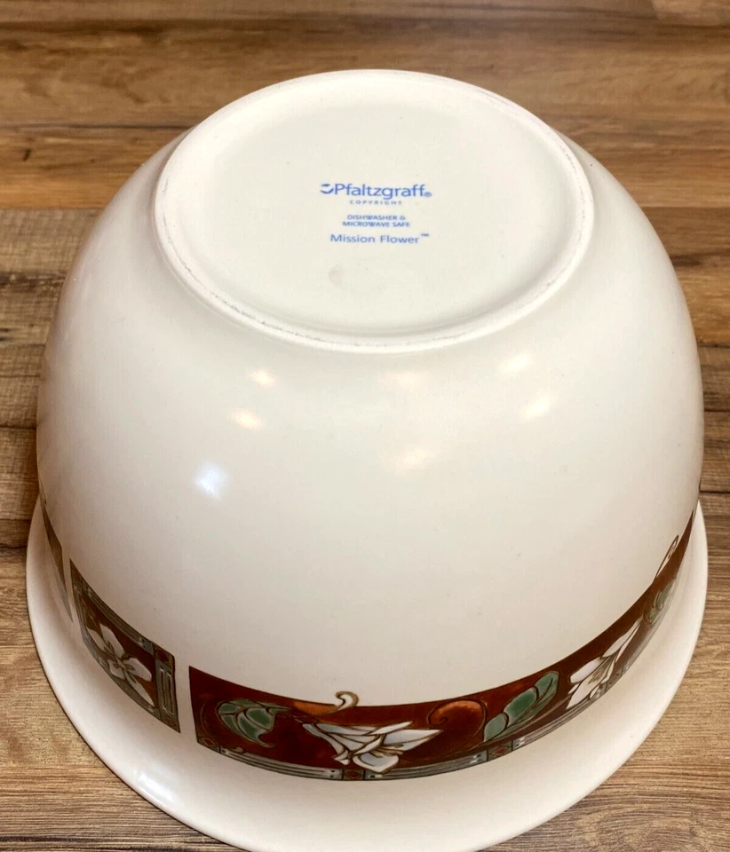 PFALTZGRAFF - MISSION FLOWER - LARGEST - 10.5" X 6.5" - MIXING SERVING BOWL - Image 4 of 4