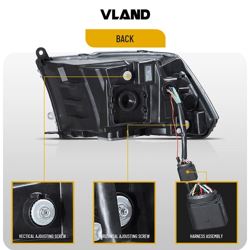 1Paar LED Scheinwerfer für 2009-2018 Dodge RAM 1500 2500 3500 mit Startanimation - Bild 11 von 15