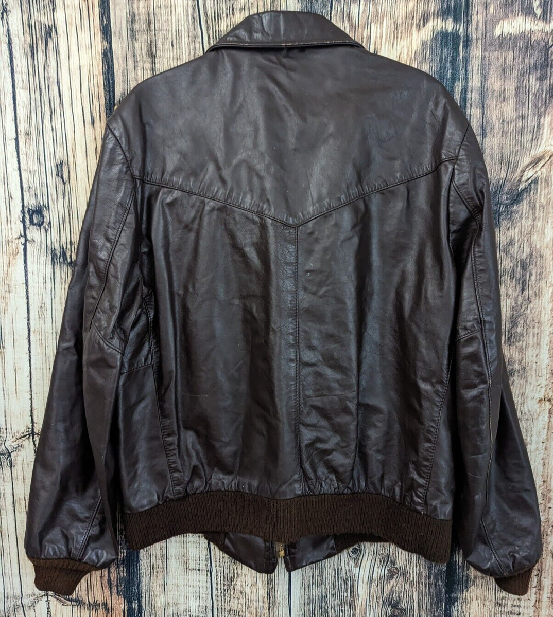 ジャケット・アウター 00s leather bomber flight jacket grunge Men's PU Faux Leather Zip-Up Motor Varsity Bomber Jacket