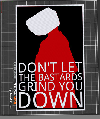 Von Magd's Tale inspirierte Plakette Don't Let The Bas****s Grind You Down Wandkunst