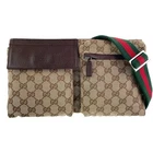 Sac GUCCI GG toile ligne sherry toile tissu cuir beige marron taille 3031